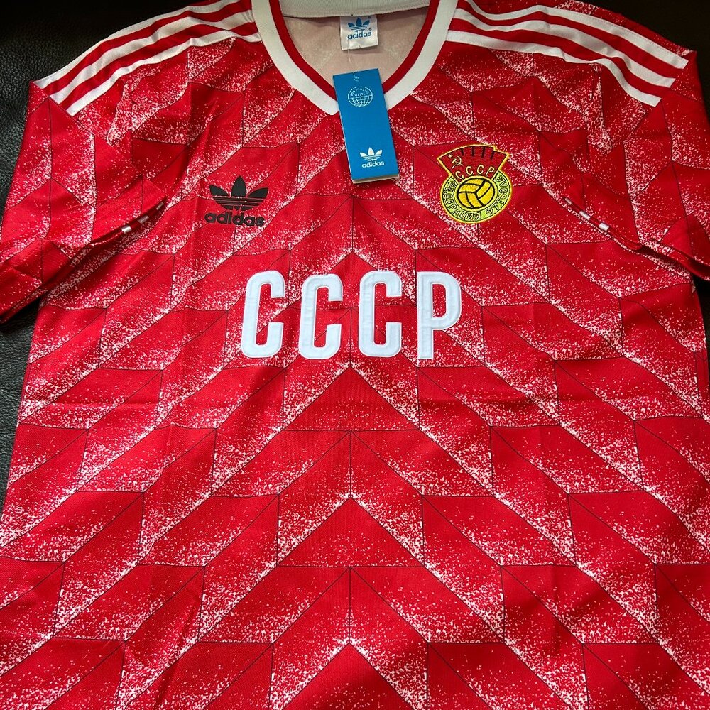 Adidas RETRO USSR SOVIET UNION National Team Mens JERSEY Sz M,L,XL,2X New w tags